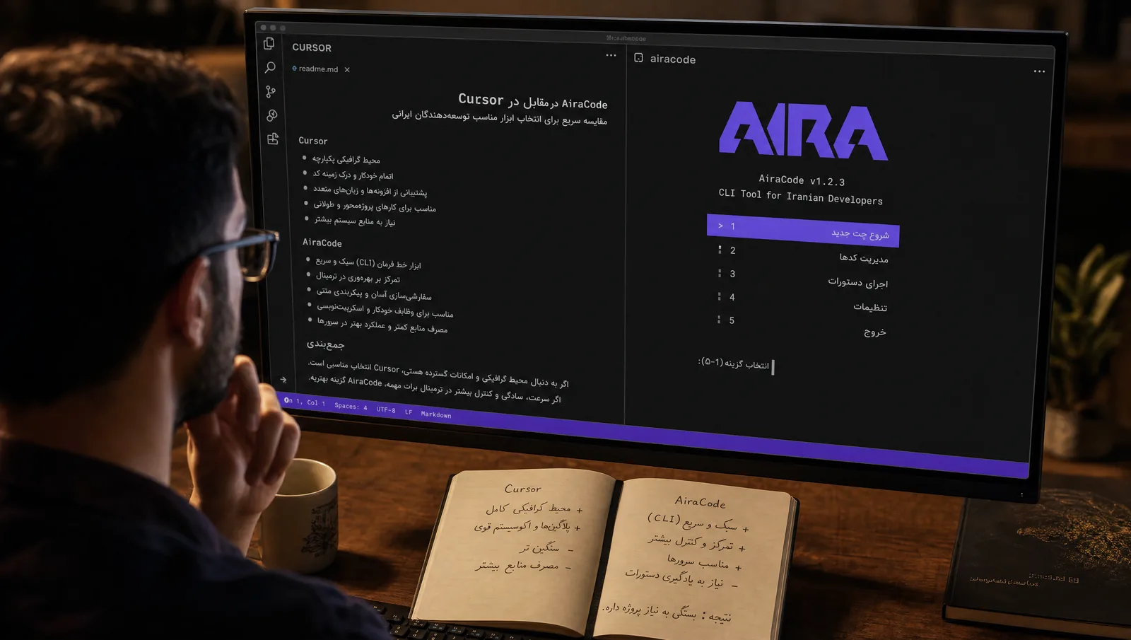 Cursor در مقابل AiraCode