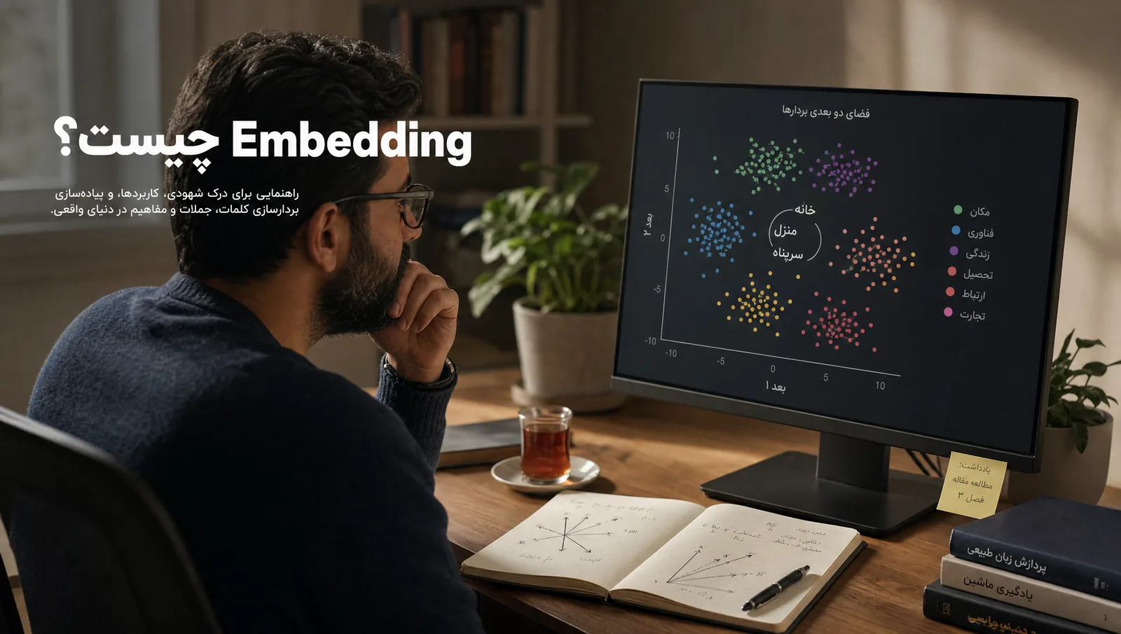 Embedding چیست؟ نمایش معنایی متن در فضای برداری